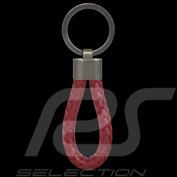 Porte-clés Porsche Design Corde Cuir Rouge Carmin 4056487085586
