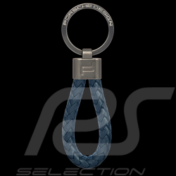 Porte-clés Porsche Design Corde Cuir Bleu Foncé 4056487085579