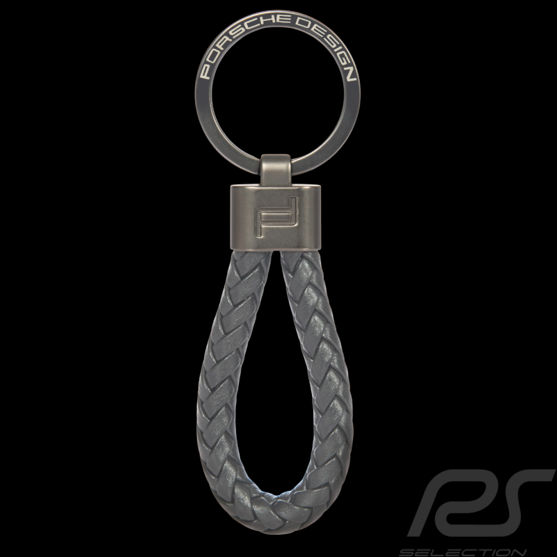 Porte-clés Porsche Design Corde Cuir Gris Anthracite 4056487085562