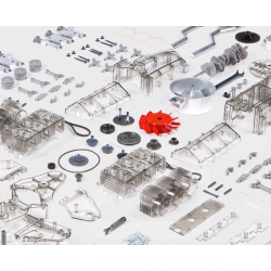 Porsche 911 Flat-6 engine kit with sound and light 1/3 English German