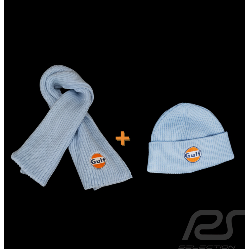 Duo Echarpe Gulf + Bonnet Bleu Clair