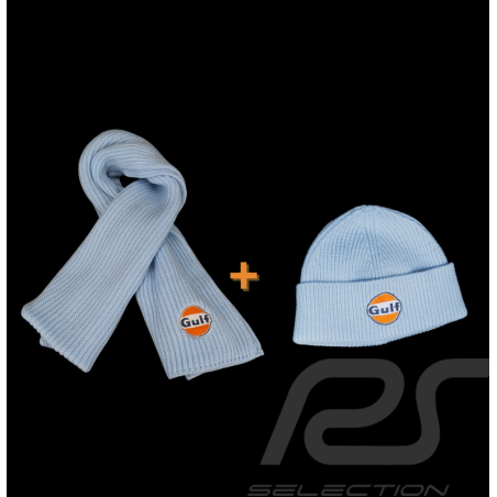 Set von 2 Gulf Schal + Mütze Light Blue