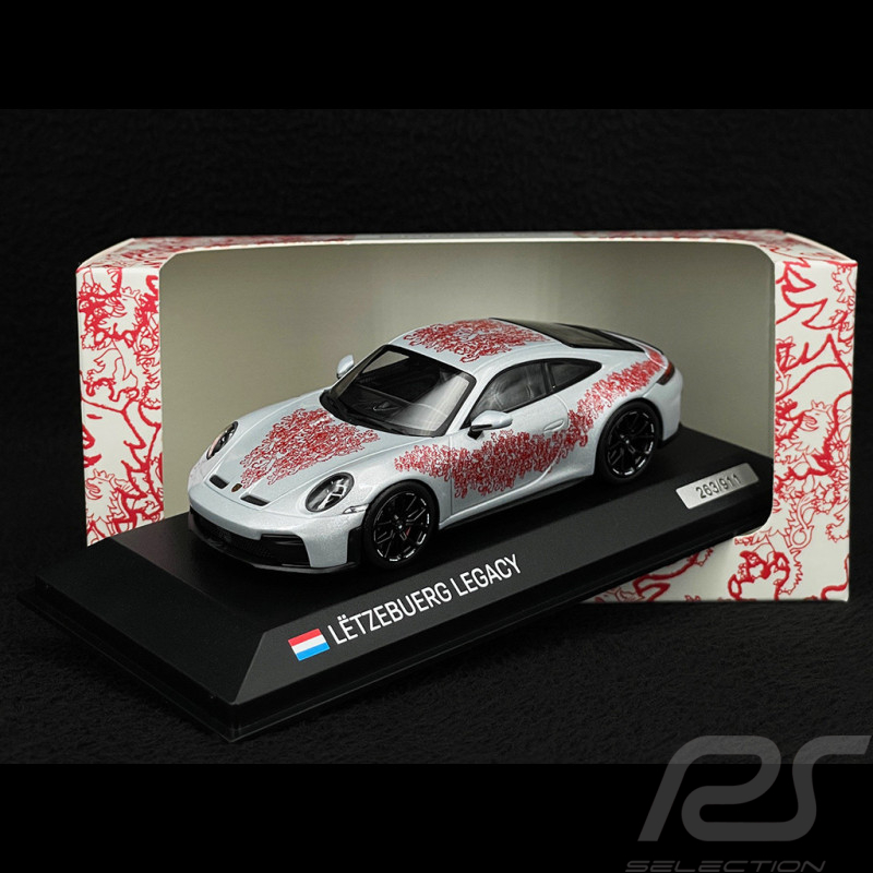 Porsche 911 GT3 Touring Typ 922.2 2024 Eisgrau Sonderwunsch 75 Jahre Luxemburg 1/43 Spark WAP0202010T75Y