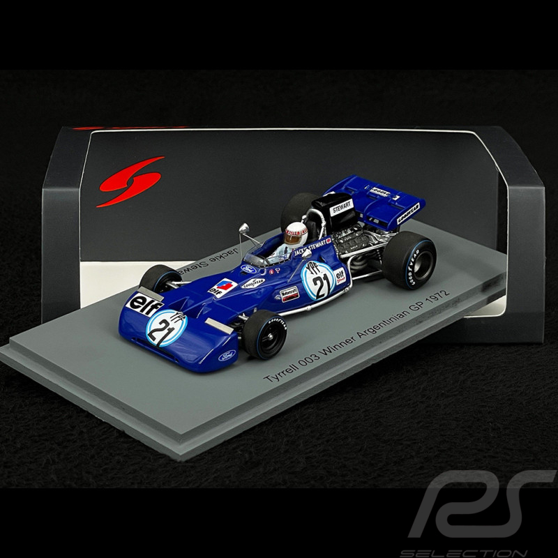 Jackie Stewart Tyrrell 003 n° 21 Winner Argentinian GP F1 1972 1/43 Spark S7217