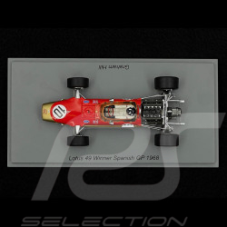 Graham Hill Lotus 49 n° 10 Vainqueur GP Espagne F1 1968 1/43 Spark S4829