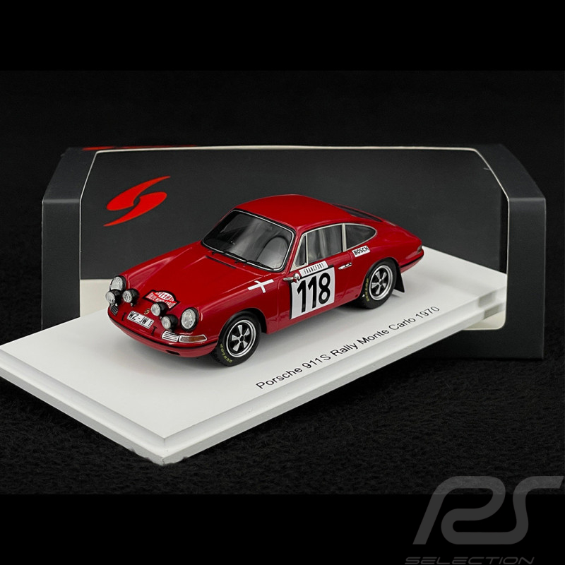 Porsche 911S n° 118 Rallye Monte Carlo 1970 1/43 Spark S6606