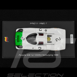 Porsche 908 n° 2 Vainqueur 1000km Nürburgring 1968 Jo Siffert 1/43 Spark SG821