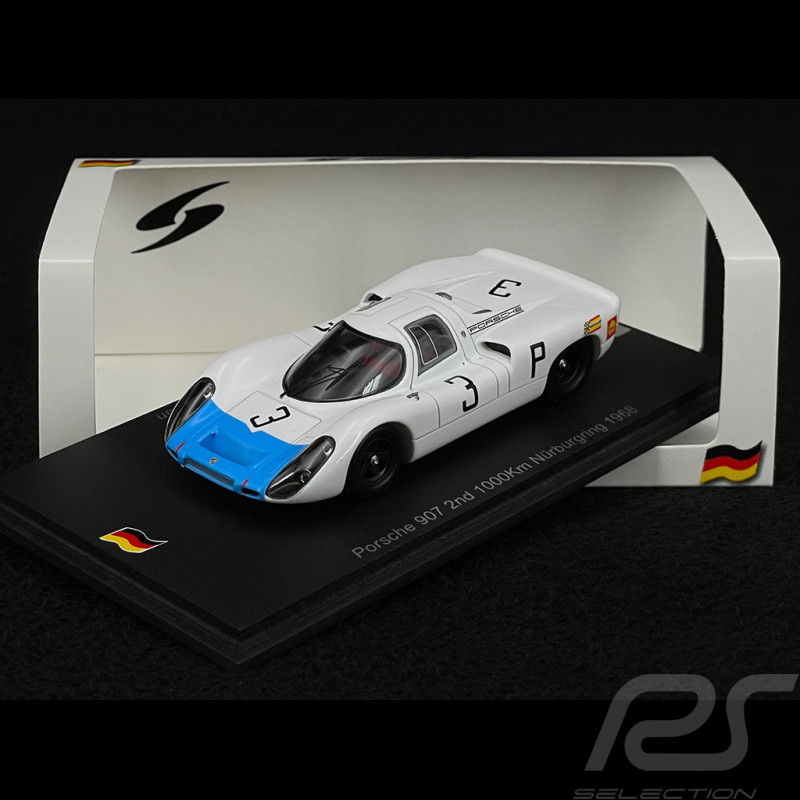 Porsche 907 n° 3 2ème 1000km Nürburgring 1968 Hans Herrmann 1/43 Spark SG822