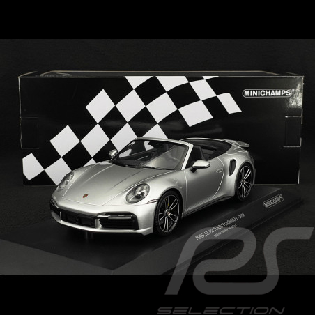Porsche 911 Turbo S Cabriolet type 992 GT Silver 2020 1/18 Minichamps 155069081