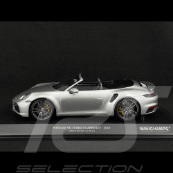 Porsche 911 Turbo S Cabriolet type 992 Gris argenté GT 2020 1/18 Minichamps 155069082
