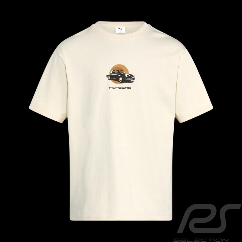 Porsche 911 T-shirt Targa 60 ans Puma Beige WAP110T60Y