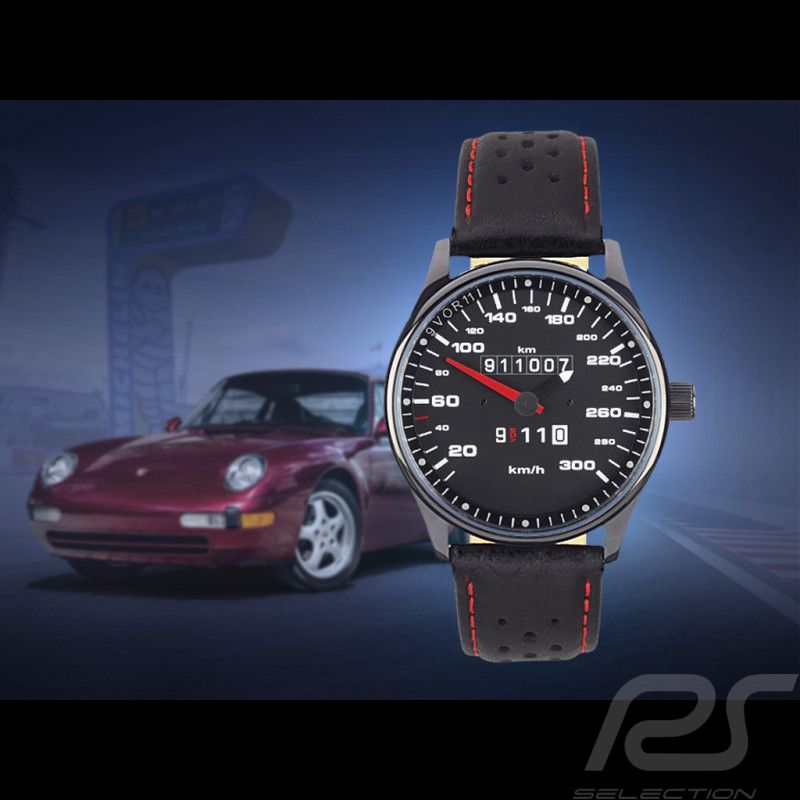 Porsche 911 Type 993 Automatikwerk Uhr 300 km/h Tachometer 1994 – 1998 schwarz Wahl / weiße Zahlen Hergestellt in Deutschland