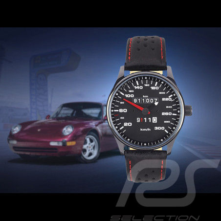 Porsche 911 Type 993 Automatikwerk Uhr 300 km/h Tachometer 1994 – 1998 schwarz Wahl / weiße Zahlen Hergestellt in Deutschland