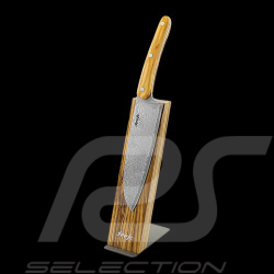 Couteau Santoku Damas Ondoyant Bois d'Olivier Deejo KDBS00001