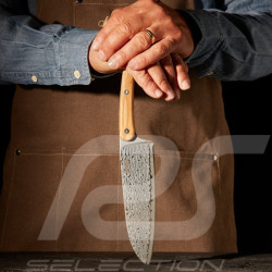 Santoku Knife Damascus Olive Wood Deejo KDBS00001