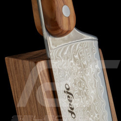 Santoku Knife Damascus Olive Wood Deejo KDBS00001