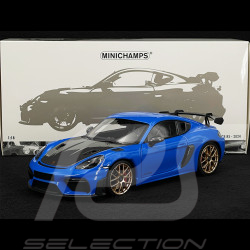 Porsche 718 Cayman GT4 RS Weissach Package 2024 Bleu Requin 1/18 Minichamps 110062121