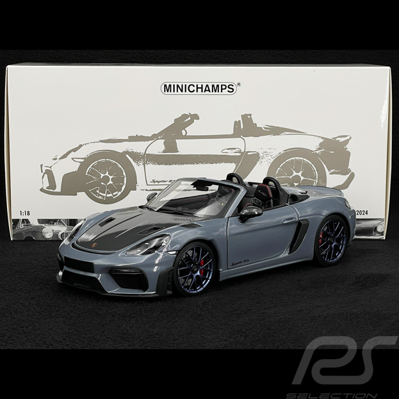 Porsche 718 Syder RS Pack Weissach 2024 Gris Arctique 1/18 Minichamps 110063130