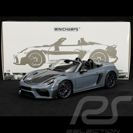 Porsche 718 Syder RS Pack Weissach 2024 Gris Arctique 1/18 Minichamps 110063130