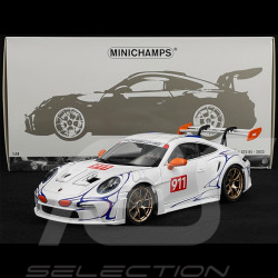 Porsche 911 GT3 RS Type 992 n° 911 2023 White / Orange Decor 1/18 Minichamps 110062041