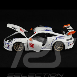 Porsche 911 GT3 RS Type 992 n° 911 2023 White / Orange Decor 1/18 Minichamps 110062041