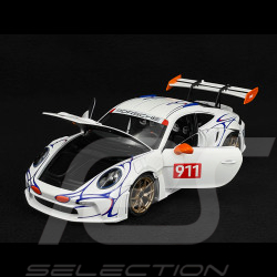 Porsche 911 GT3 RS Type 992 n° 911 2023 White / Orange Decor 1/18 Minichamps 110062041