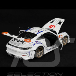 Porsche 911 GT3 RS Type 992 n° 911 2023 White / Orange Decor 1/18 Minichamps 110062041