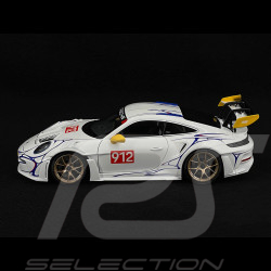 Porsche 911 GT3 RS Type 992 n° 911 2023 White / Yellow Decor 1/18 Minichamps 110062042