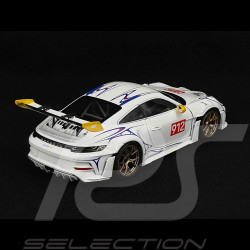 Porsche 911 GT3 RS Type 992 n° 911 2023 White / Yellow Decor 1/18 Minichamps 110062042