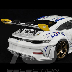 Porsche 911 GT3 RS Type 992 n° 911 2023 White / Yellow Decor 1/18 Minichamps 110062042