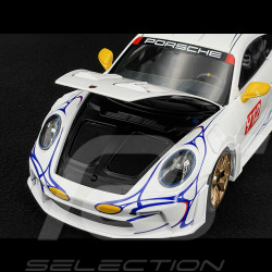 Porsche 911 GT3 RS Type 992 n° 911 2023 White / Yellow Decor 1/18 Minichamps 110062042