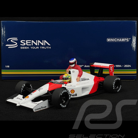 Ayrton Senna Mclaren Honda MP4/6 n° 1 3. Mexiko GP F1 1991 mit Jean Alesi 1/18 Minichamps 540911828