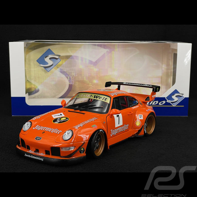 Porsche 911 RWB Type 993 n° 7 Jägermeister Orange Bodykit 2020 1/18 Solido S1808506