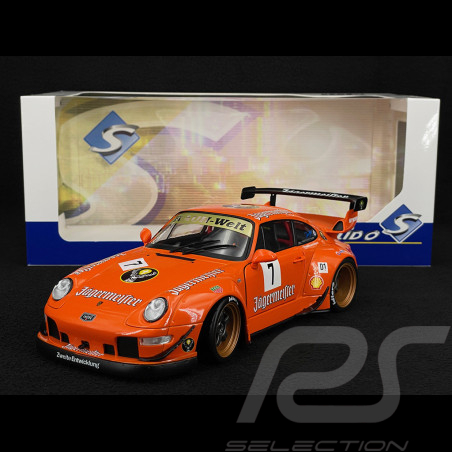 Porsche 911 RWB Type 993 n° 7 Jägermeister Orange Bodykit 2020 1/18 Solido S1808506