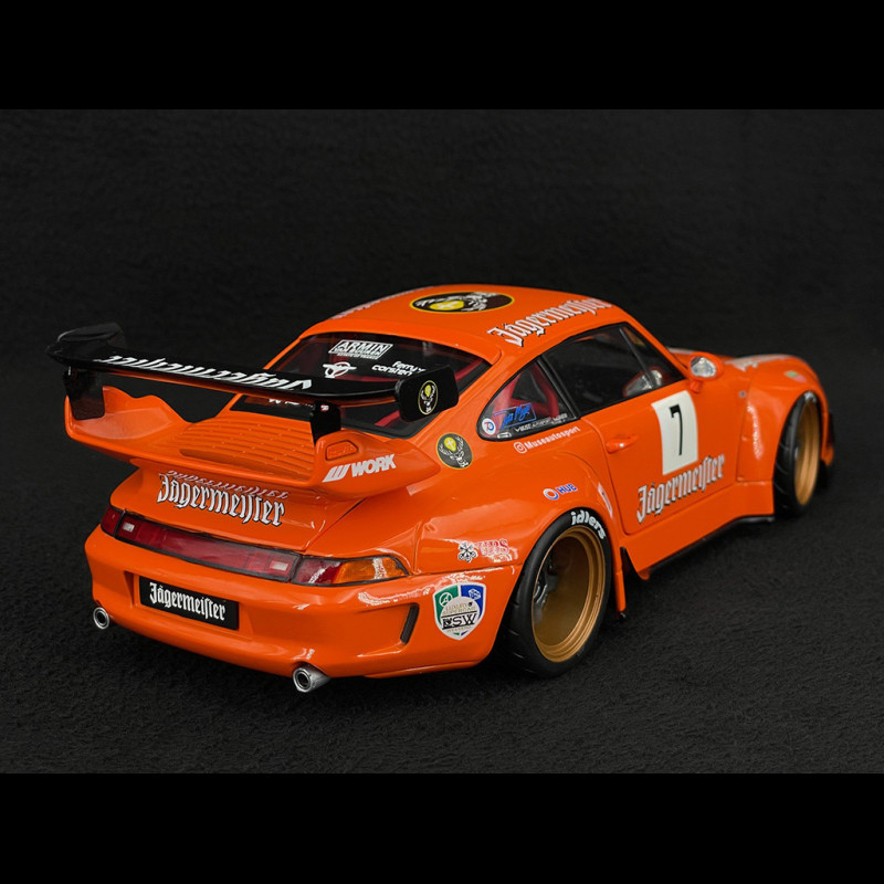 Modellino Solido 1/18 - Porsche 911 RWB No 7 Jagermeister (S1808506)