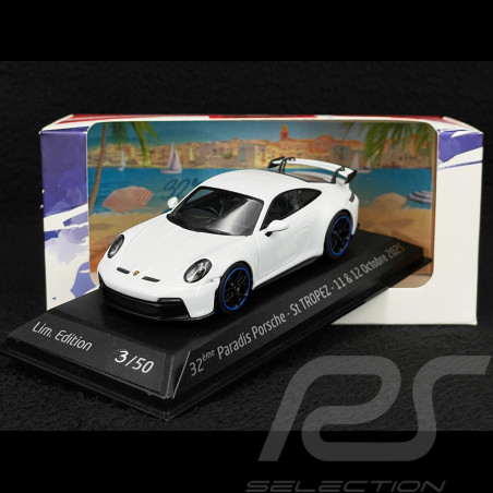 Porsche 911 GT3 Type 992 2021 Paradis Porsche St Tropez 2025 Blanc Carrara 1/43 Minichamps WAP0202720RGT3