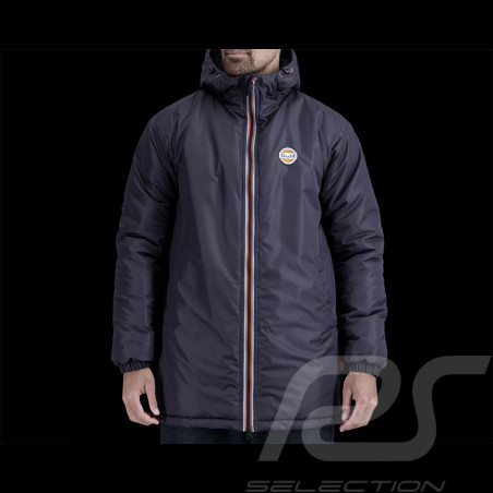 Gulf Jacket Parka with Hood and Fleece Lining Navy Blue GU252KS598-100