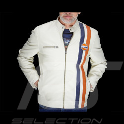 Gulf Leather Jacket Roadmaster Light Beige GU252JAM05-001