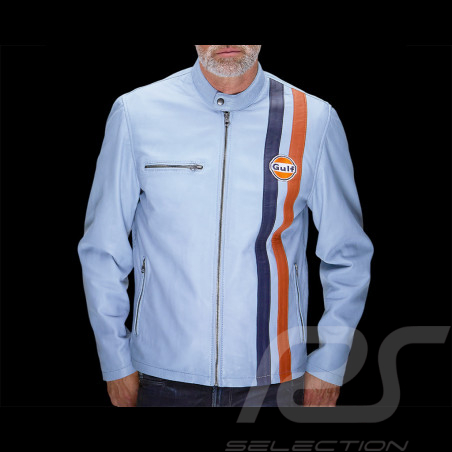 Gulf Leather Jacket Roadmaster Light Blue GU252JAM05-125