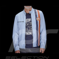 Gulf Leather Jacket Roadmaster Light Blue GU252JAM05-125
