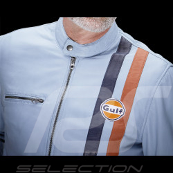 Gulf Lederjacke Roadmaster Hellblau GU252JAM05-125