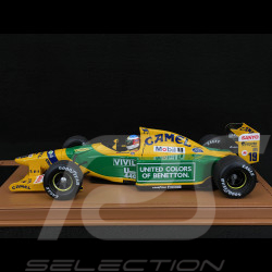 Michael Schumacher Benetton Ford B192 n° 19 Vainqueur GP Belgique 1992 F1 Avec Figurine 1/18 Tecnomodel TMD18-404A