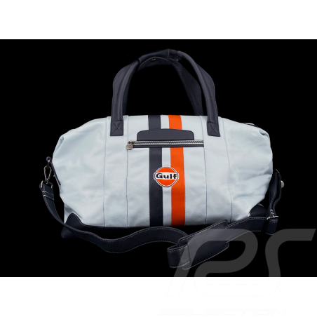 Gulf Travel Bag Racing in Leather Light Blue GU252ACM01-125