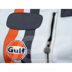 Gulf Travel Bag Racing in Leather Light Blue GU252ACM01-125