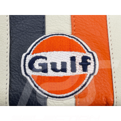 Gulf Travel Bag Racing in Leather Light Beige GU252ACM01-001