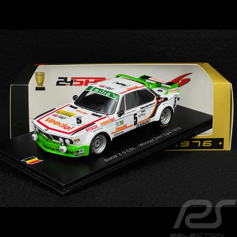 BMW 3.0 CSL n° 5 "Chavan" Sieger 24h Spa 1976 1/43 Spark 43SPA1976