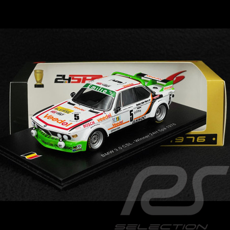 BMW 3.0 CSL n° 5 "Chavan" Vainqueur 24h Spa 1976 1/43 Spark 43SPA1976