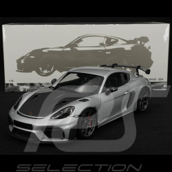 Porsche Cayman GT4 RS Pack Weissach 2024 Gris Argent Métallique 1/18 Minichamps 110062122