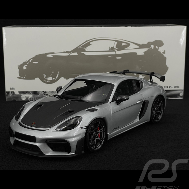 Porsche Cayman GT4 RS Pack Weissach 2024 Gris Argent Métallique 1/18 Minichamps 110062122
