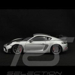 Porsche Cayman GT4 RS Pack Weissach 2024 Gris Argent Métallique 1/18 Minichamps 110062122